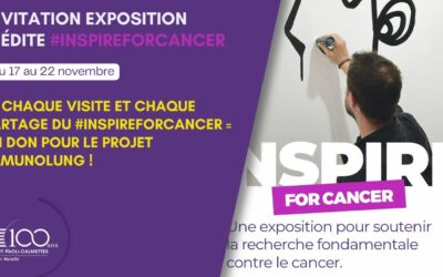 Invitation exposition Inspire For Cancer : quand l’art et la science s’unissent pour la recherche sur le cancer du poumon